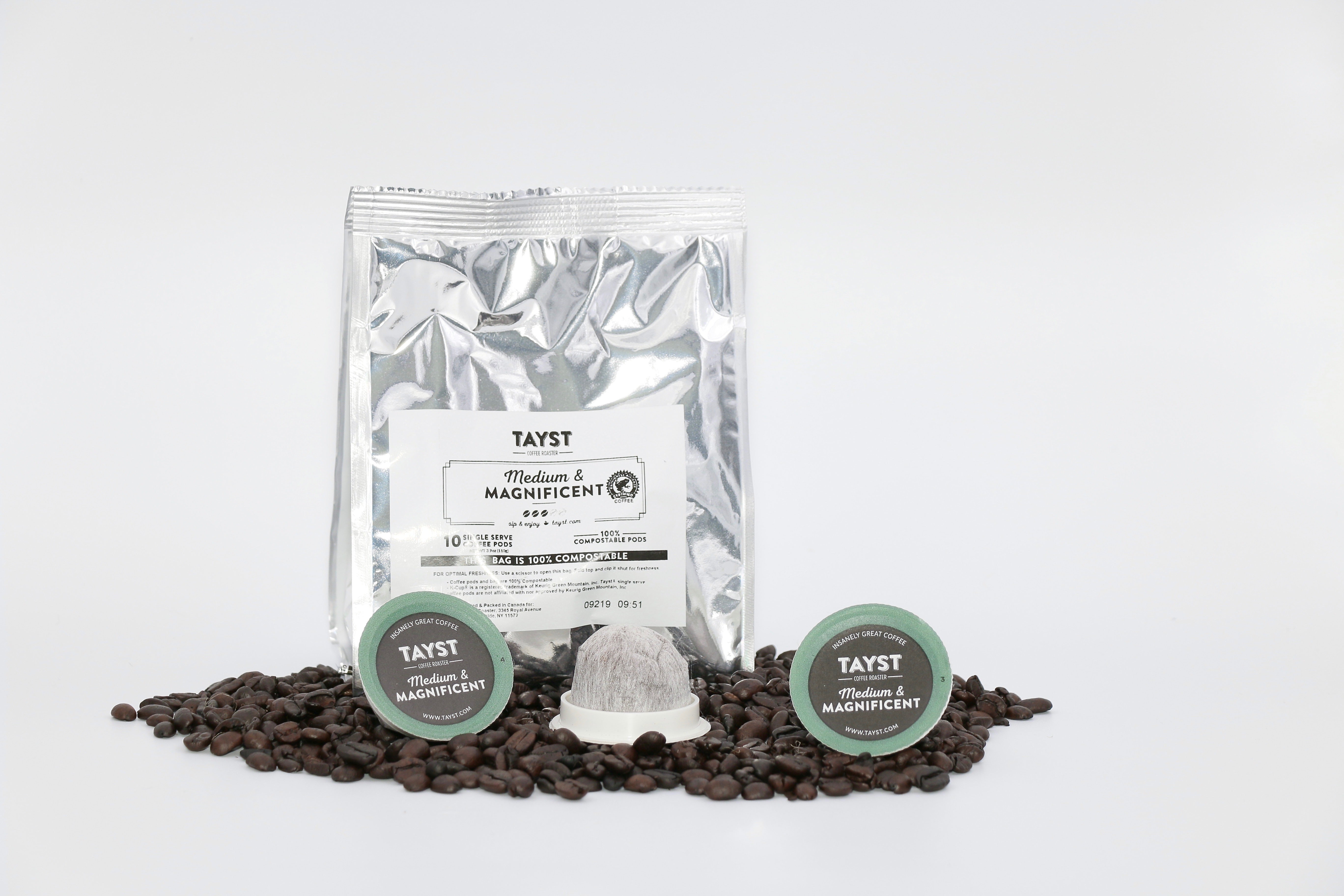 Tayst medium and magnificent coffee pods bag