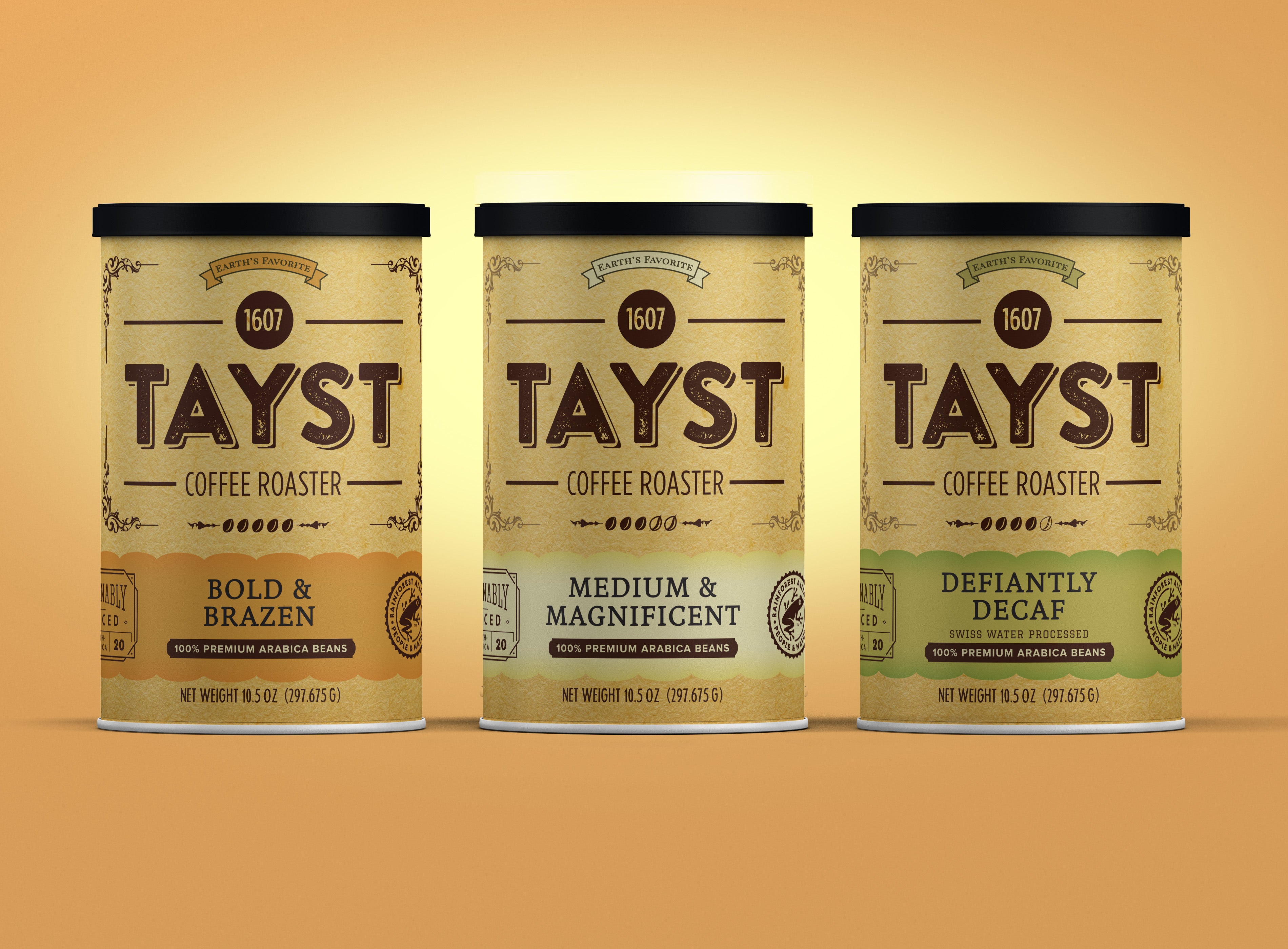 Tayst coffee cans
