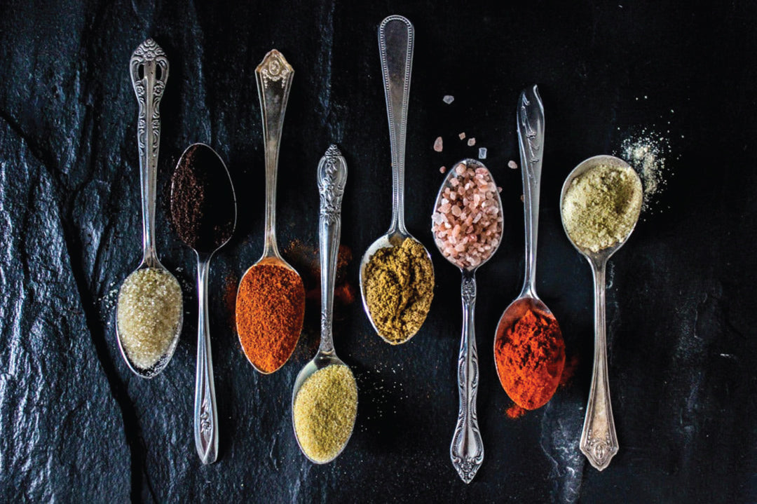 tablespoons with spices 