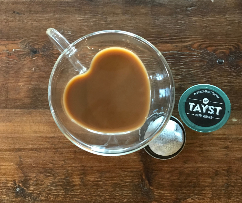 tayst coffee heart mug 