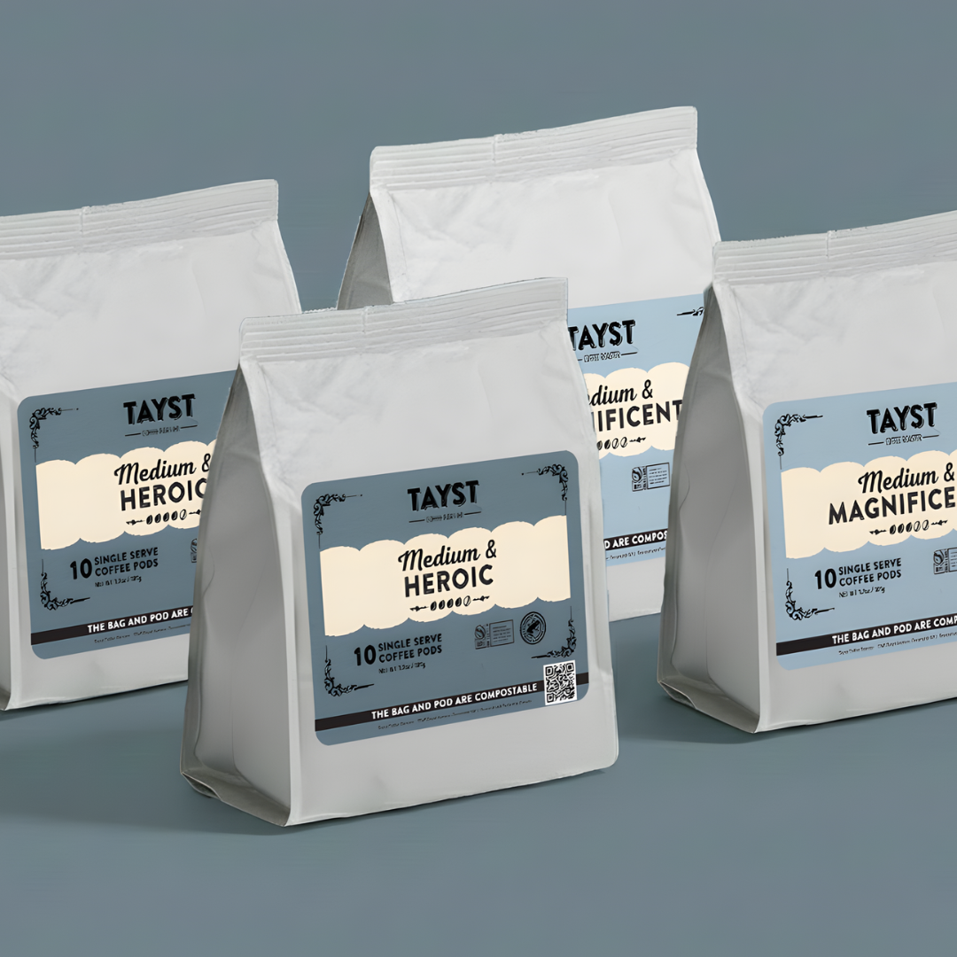 Tayst coffee medium sample kit with 40 cups of medium blends 
