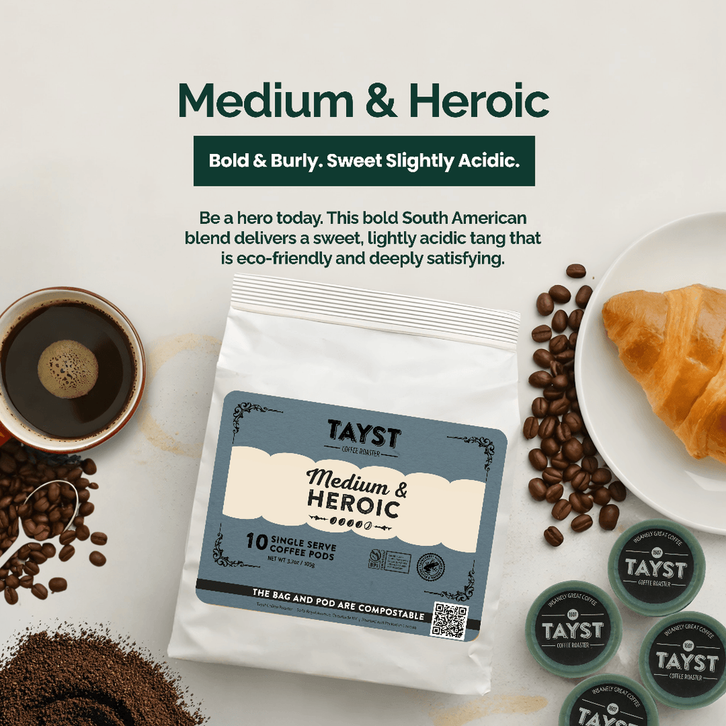 Medium & Heroic | Medium Roast Coffee Pods | TAYST – TAYST COFFEE