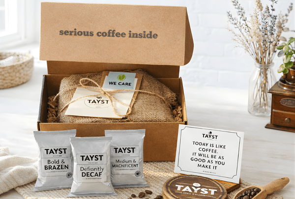 Tayst eco friendly coffee frac packs