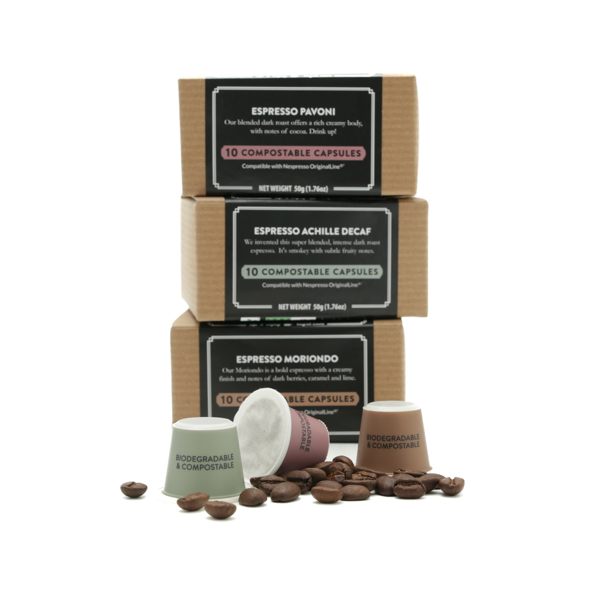 Nespresso capsules boxes