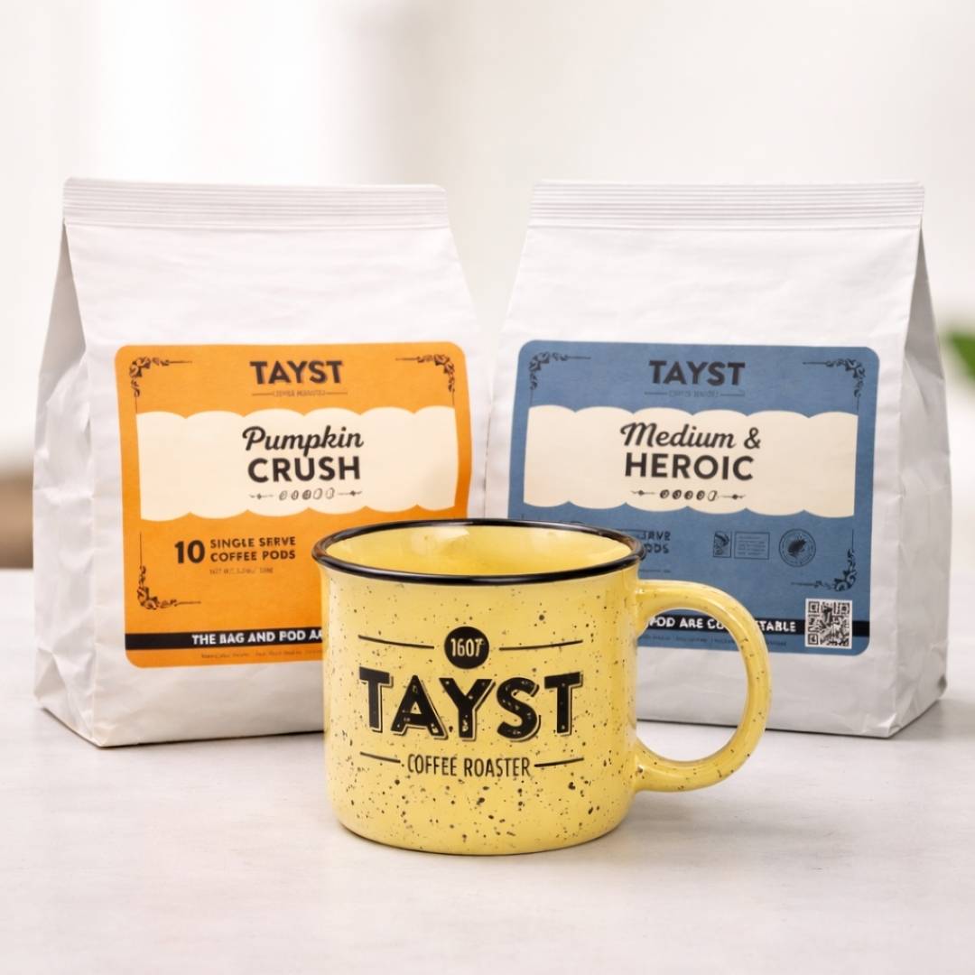 tayst compostable coffee pods pumpkin-crush and medium-heroic