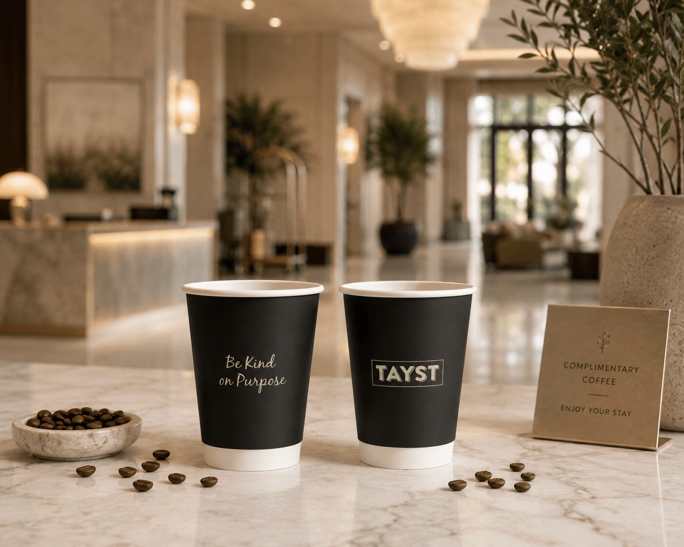 tayst compostable cups