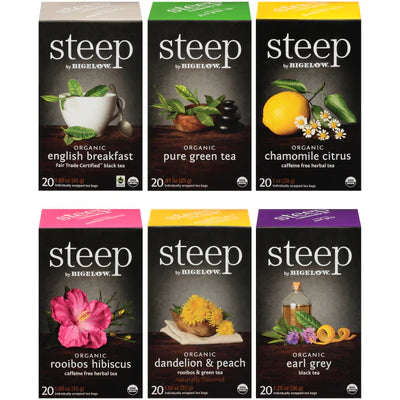Bigelow - Steep Organic Teas - Case of 120 Tea Bags